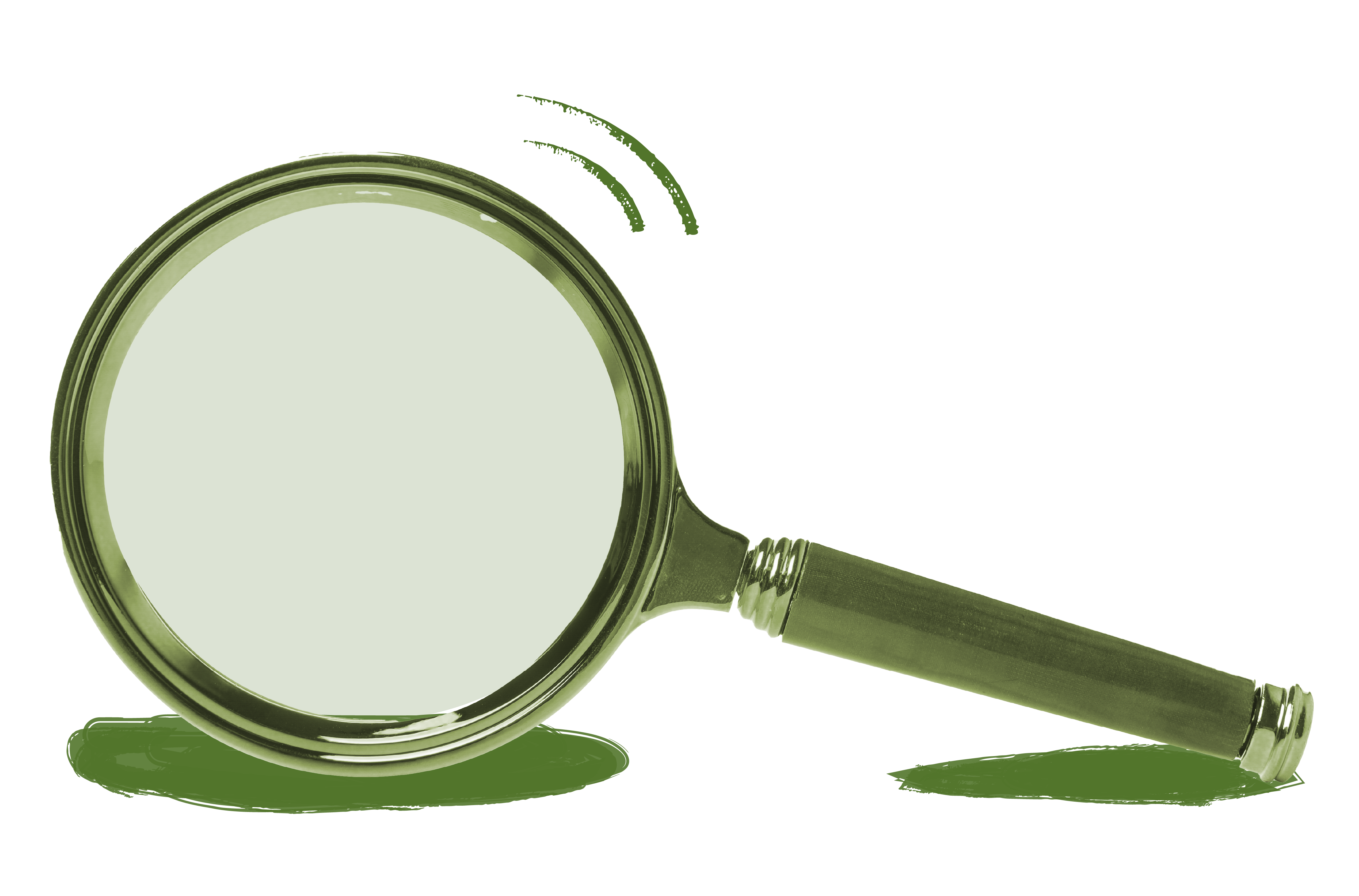 Magnifying glass on black background.