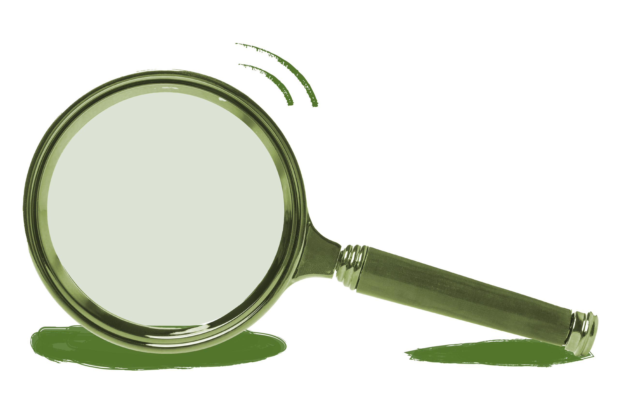 Magnifying glass on black background.